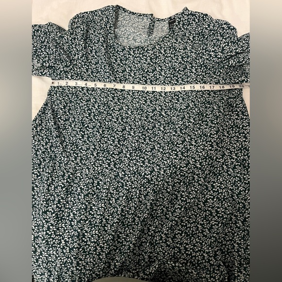 SHEIN Floral Babydoll Tiered Green Flowy Mini Dress - Picture 6 of 9